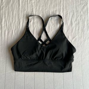 Aerie Offline Stretch Medium Support Black Sports Bra